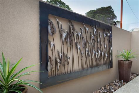 metal outdoor house decorations|exterior wall metal panel decor.